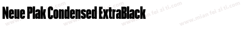 Neue Plak Condensed ExtraBlack字体转换